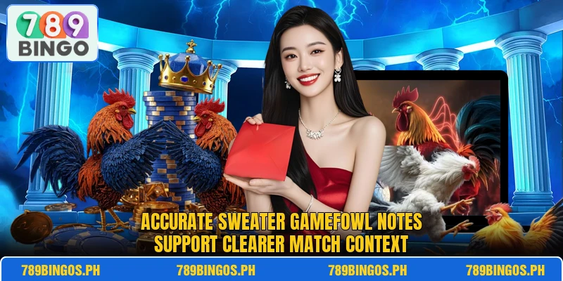Accurate Sweater gamefowl notes support clearer match context