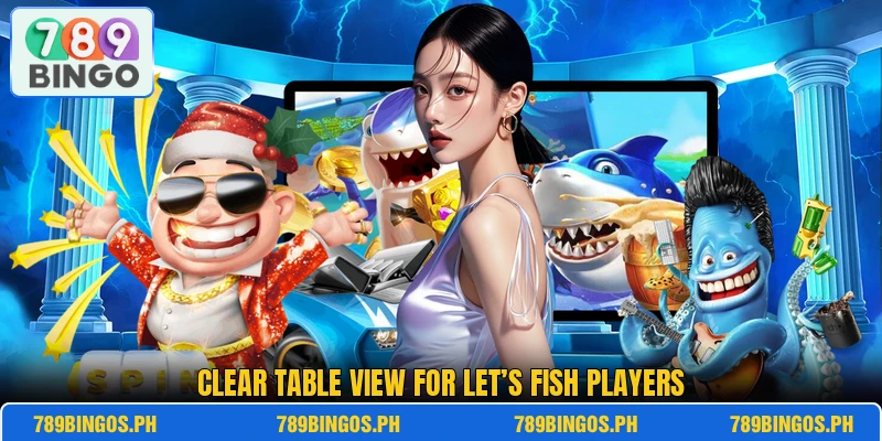 Clear table view for Let’s Fish players Clear table view for Let’s Fish players