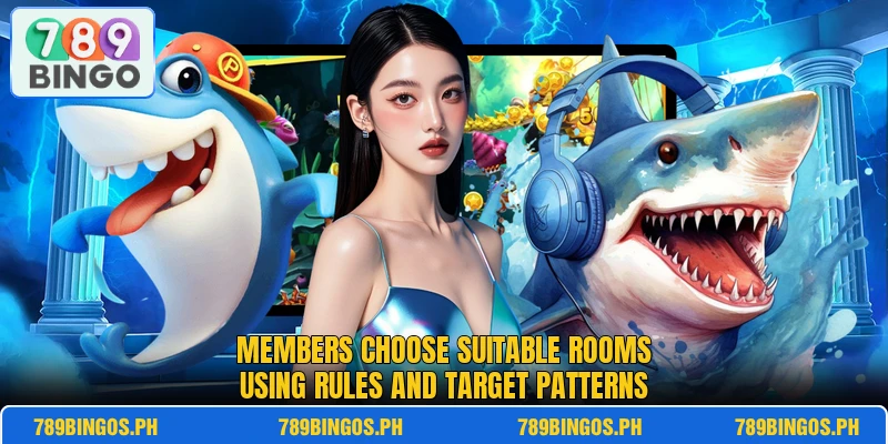 Members choose suitable rooms using rules and target patterns Members choose suitable rooms using rules and target patterns