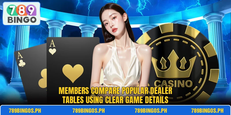 Members compare popular dealer tables using clear game details
