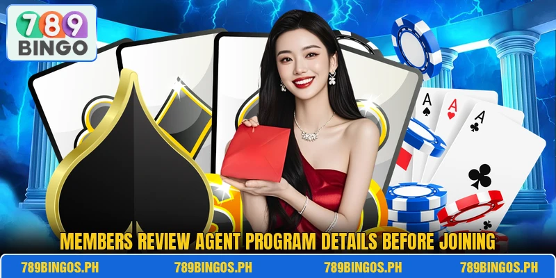 Members review agent program details before joining