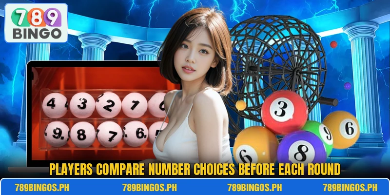 Players compare number choices before each round