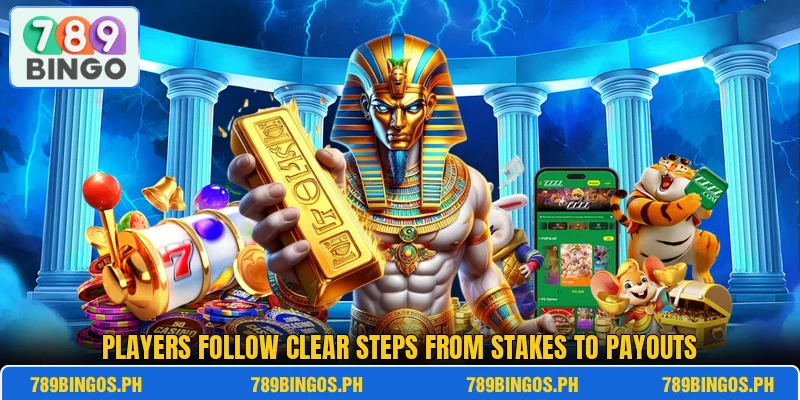 Players follow clear steps from stakes to payouts