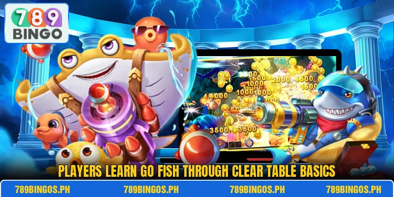 Players learn Go Fish through clear table basics